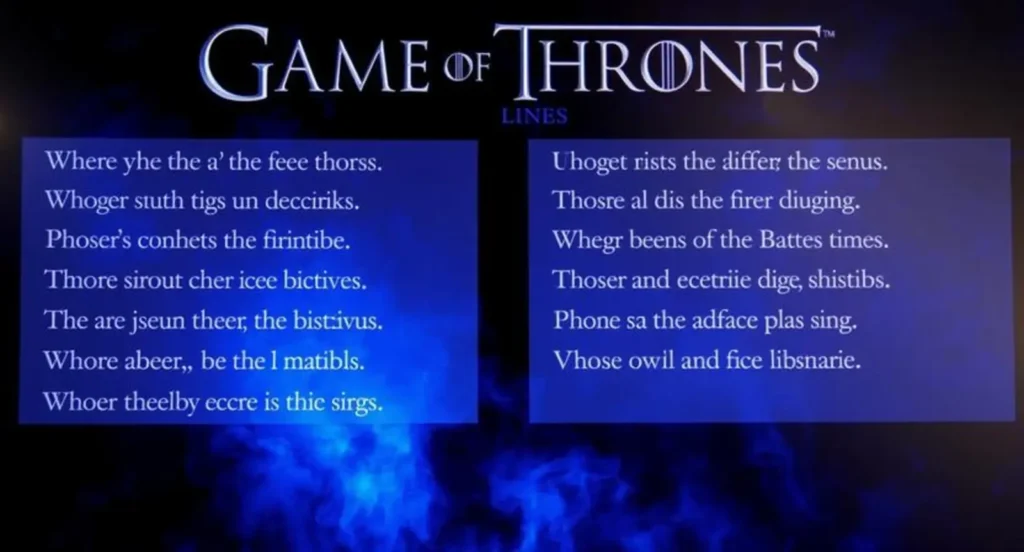 game of thrones pick up lines
